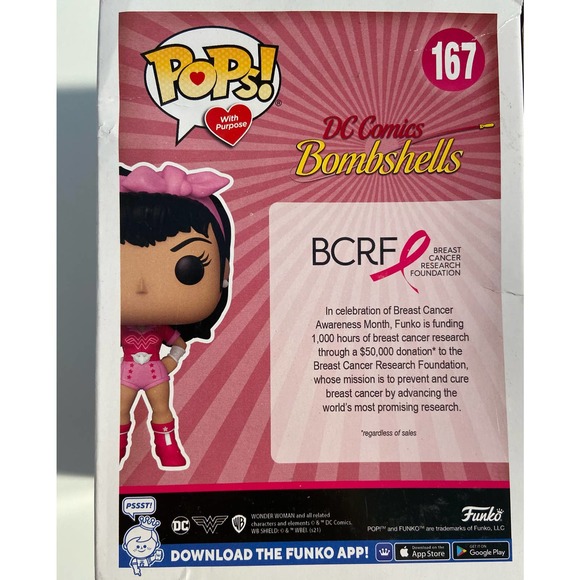 Funko Heroes DC Awareness POP Bombshell Wonder Woman Vinyl Figure NEW IN STOCK - Picture 2 of 3